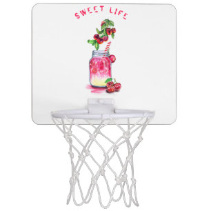 Cherry Juice Drink Fruits Mini Basketball Hoop