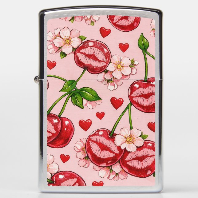 Cherry Kiss Zippo Lighter (Front)