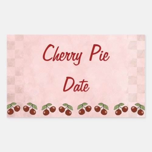 Cherry Kitchen Lables Rectangular Sticker