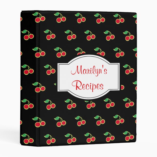  Cherry Kitchen Recipe Binder Gift (Front/Spine)
