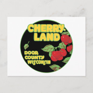 Cherry Land Door County Wisconsin Postcard