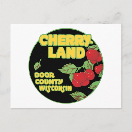 Cherry Land Door County Wisconsin Postcard