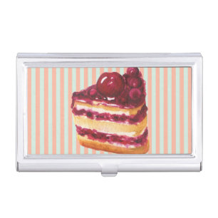 Cherry Layer Cake Business Card Holder