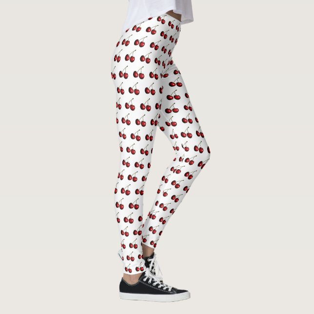 Cherry Leggings White - Custom Colors (Right)