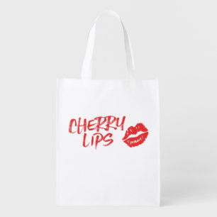 Cherry Lips Red Kiss Mark Bag