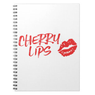Cherry Lips Red Kiss Mark Notebook