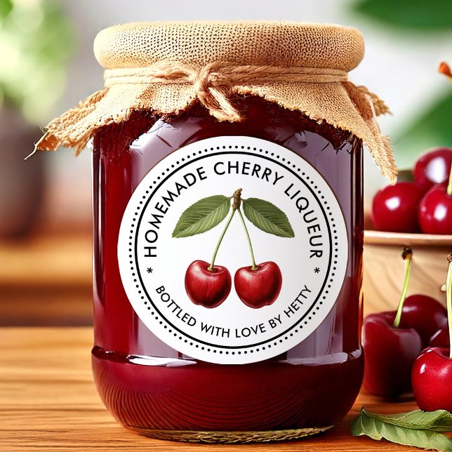 Cherry liqueur sticker for homemade recipe (Creator Uploaded)