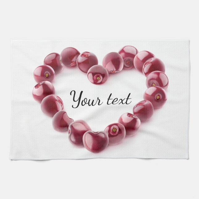 Cherry love kitchen towel (Horizontal)