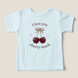 Cherry Love Quote T-Shirt Design Toddler T-shirt