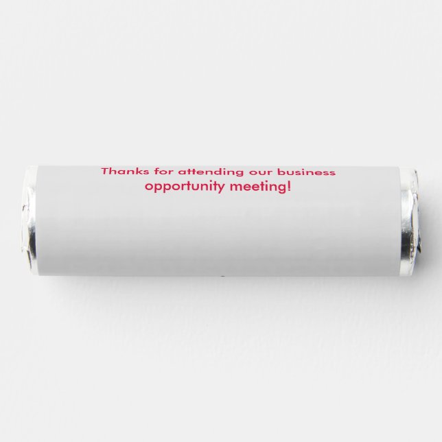 Cherry & Lt. Grey Business Opportunity Mtg. Breath Savers® Mints (Front)