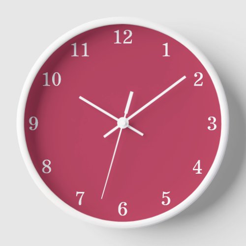 Cherry Magenta Minimalist Wall Clock