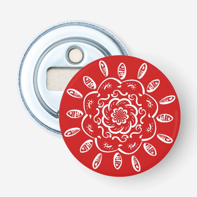 Cherry Mandala Bottle Opener (Front)