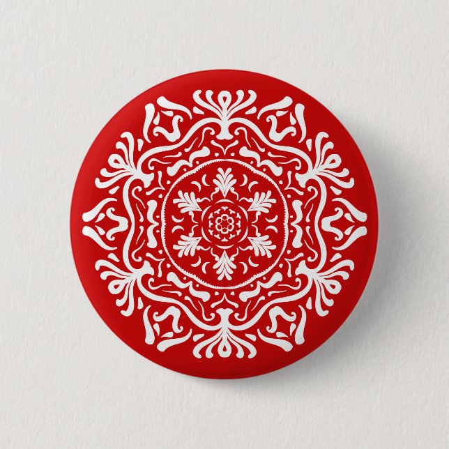 Cherry Mandala Button (Front)