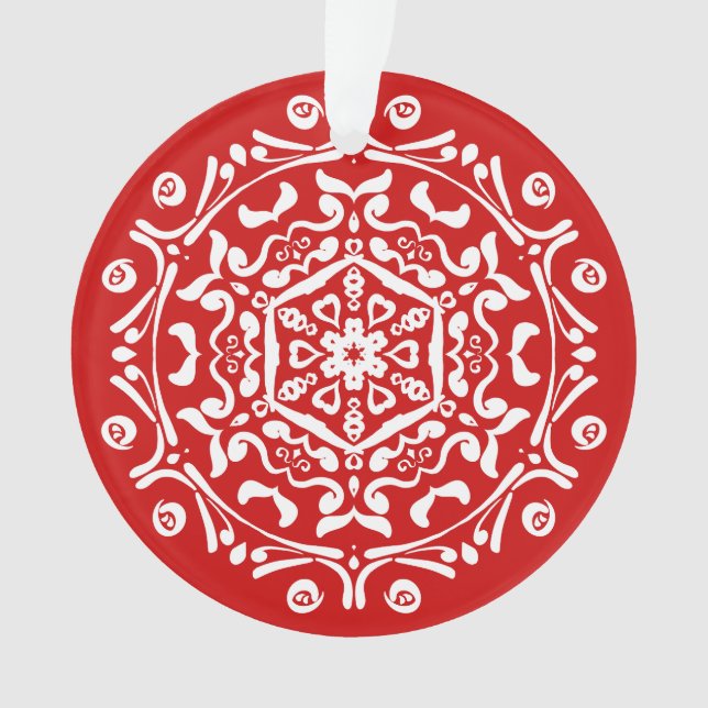 Cherry Mandala Ornament (Front)