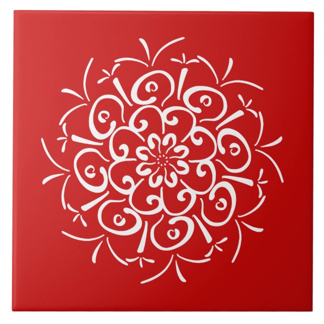 Cherry Mandala Tile (Front)
