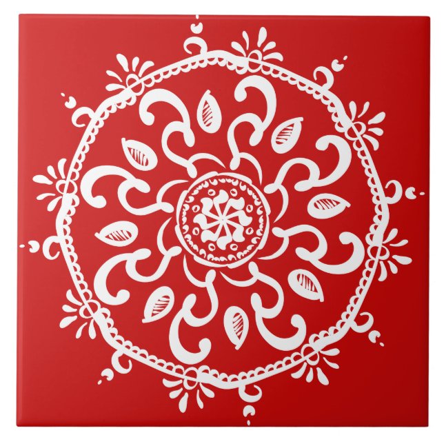 Cherry Mandala Tile (Front)