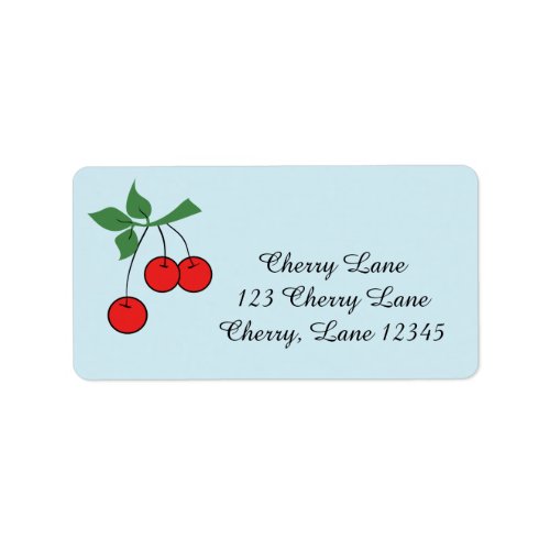 Cherry Mid_century Red Cherries Label