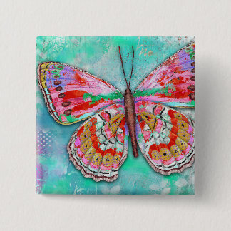 Cherry Mint Butterfly Pin
