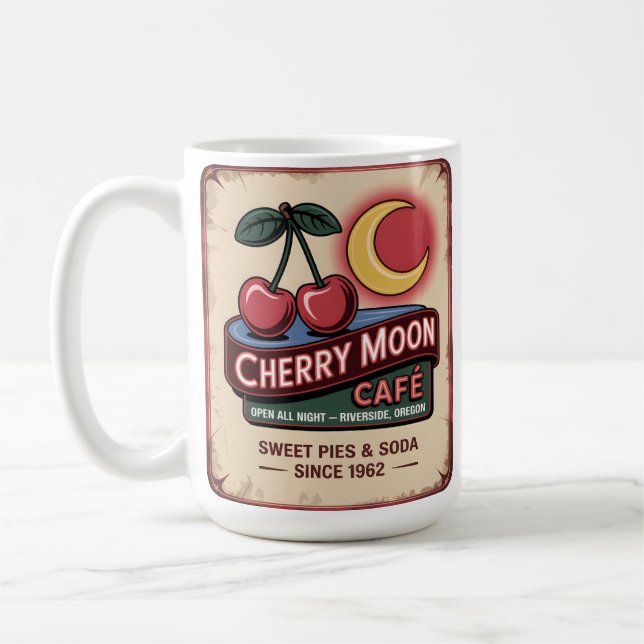 Cherry Moon Café Coffee Mug (Left)