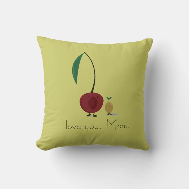 Cherry Mother's Day pillow (Front)