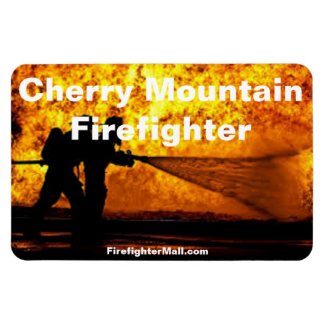 Cherry Mountain Firefighter Flames flexible magnet