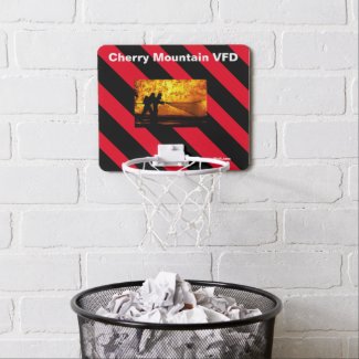 Cherry Mountain VFD flames Mini Basketball Hoop