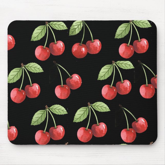Cherry Mouse Pad | Cute Aesthetic Desk Mat  (Front)