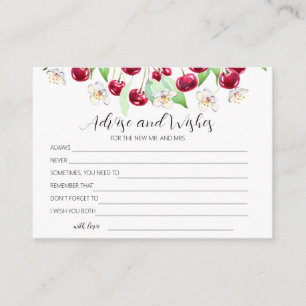 Cherry Much Wedding game advise and wishes Enclosure Card