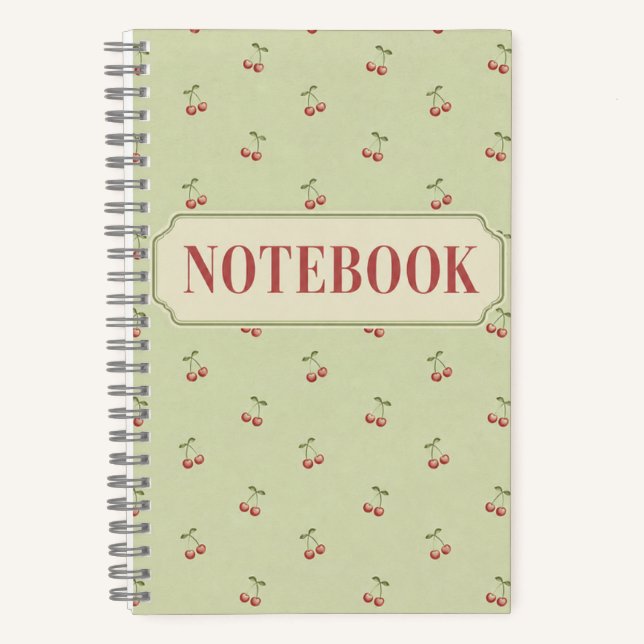 Cherry Notebook – Dotted Journal (Front)