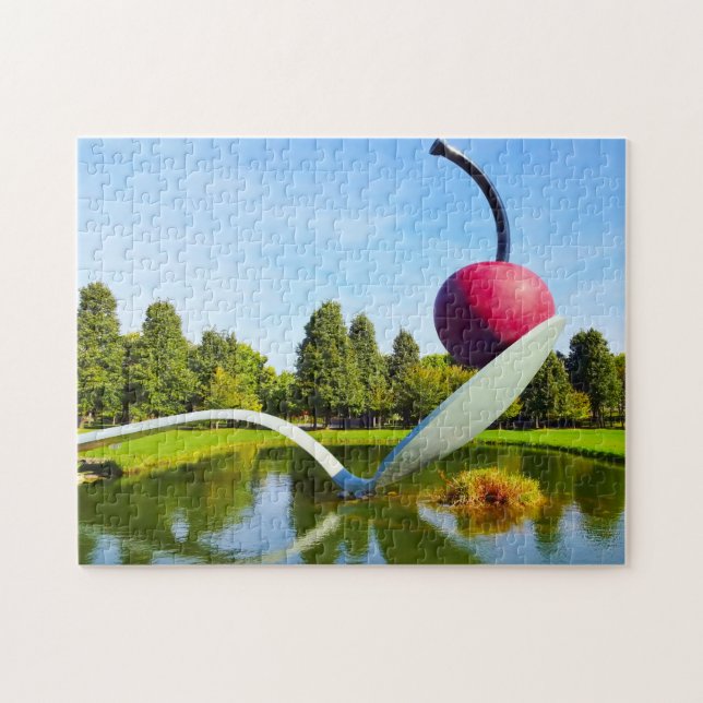 Cherry on a  Spoon Minnesota. Jigsaw Puzzle (Horizontal)