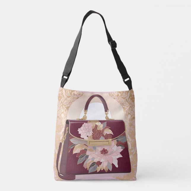 Cherry on Cake Purse AI art  Crossbody Bag (Back)