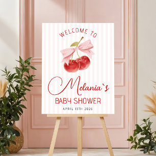 Cherry on Top 16x20 Baby Shower Sign