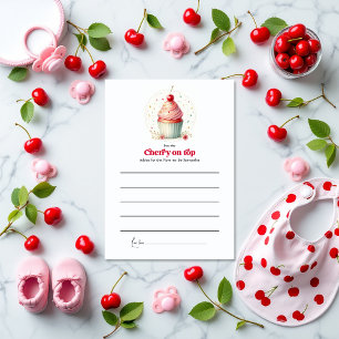 Cherry On Top Baby Shower Advice Card