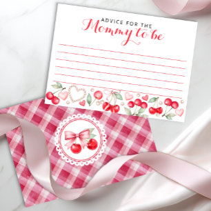 Cherry on Top Baby Shower Advice Cards