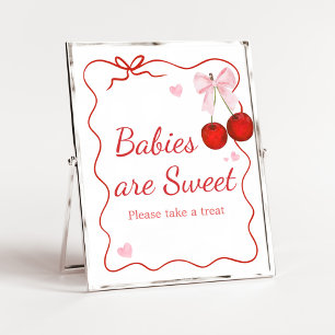 Cherry on Top Baby Shower Babies are Sweet Poster