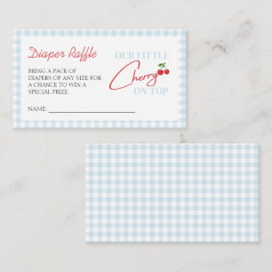 Cherry on Top Baby Shower Diaper Raffle Enclosure Card