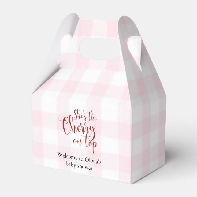 Cherry on top Baby Shower Favor Boxes (Front Side)