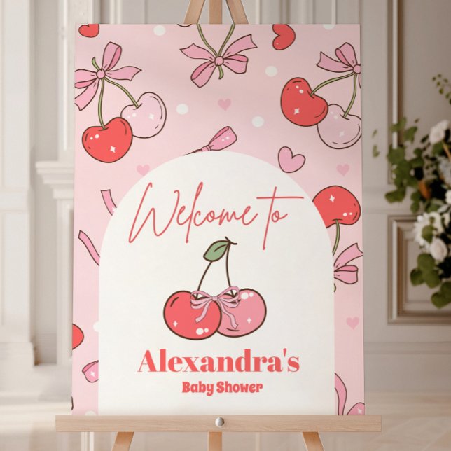  Cherry on top Baby Shower Foam Board (Creator Uploaded)