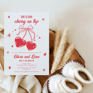 Cherry on top Baby Shower Invitation