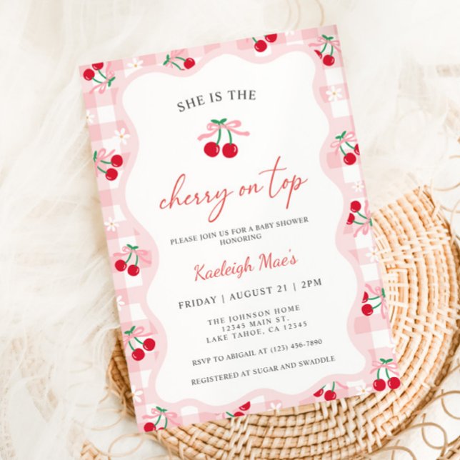 Cherry On Top Baby Shower Invitations (Creator Uploaded)