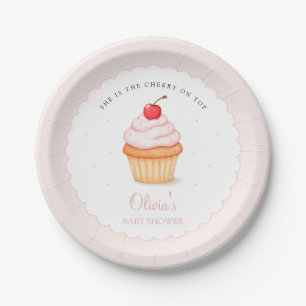 Cherry on Top Baby Shower Paper Plates