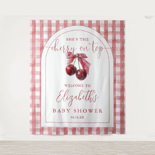Cherry On Top Baby Shower Photo Backdrop