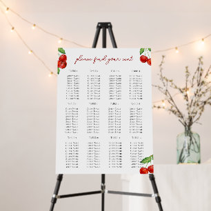 Cherry on top Baby Shower Seating Chart Foam Board