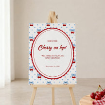 Cherry on Top Baby Shower Sign