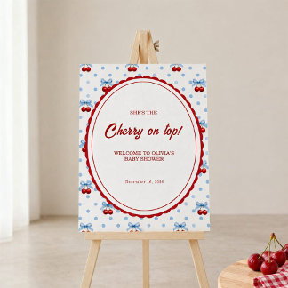 Cherry on Top Baby Shower Sign