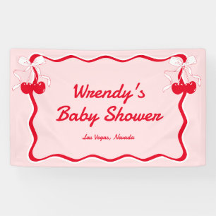 Cherry On Top Baby Shower Welcome Banner
