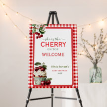 Cherry on top baby shower Welcome