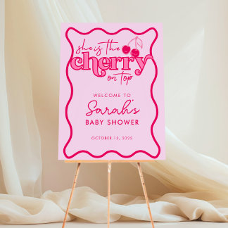 Cherry on Top Baby Shower Welcome Foam Board