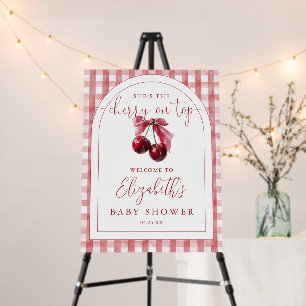 Cherry On Top Baby Shower Welcome Sign