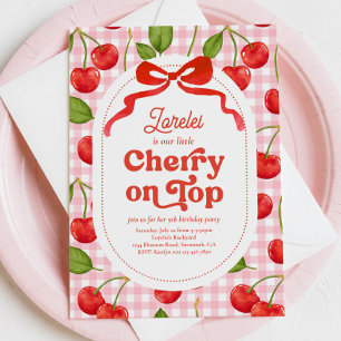 Cherry on Top Birthday Invitation